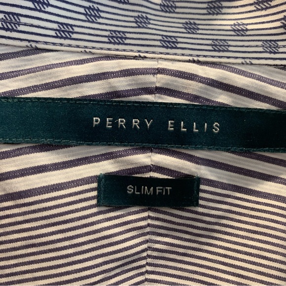 Perry Ellis long sleeve mens button up shirt size large - Picture 3 of 6